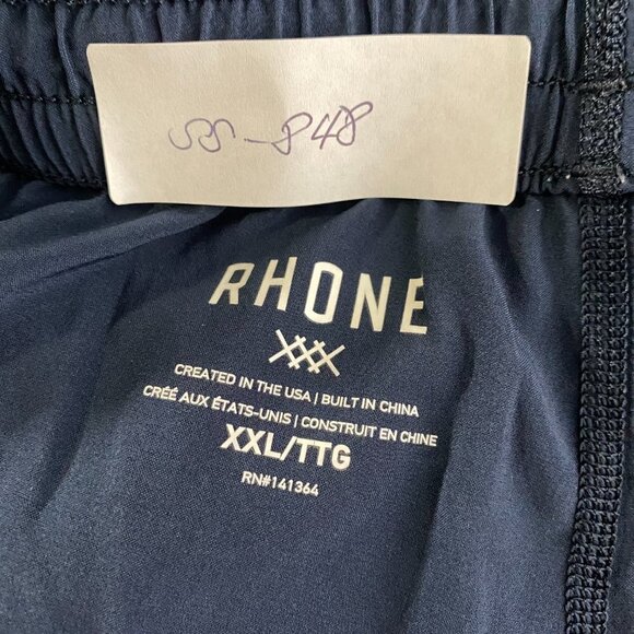 Rhone Shorts Blue‎ Solid Athletic Pull On Running Men's 2XL - Picture 2 of 12